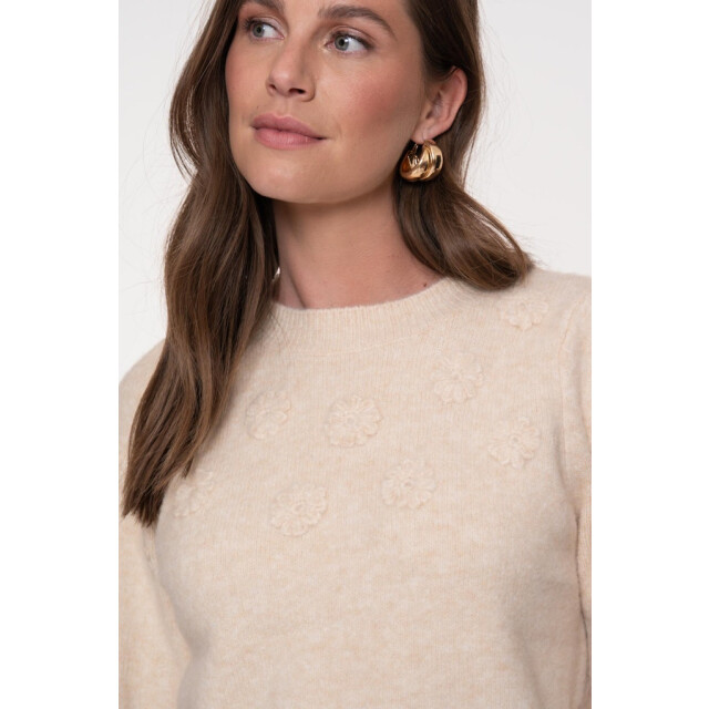 Geisha 54849-14 pullover flowers pleated shoulders 54849-14 large