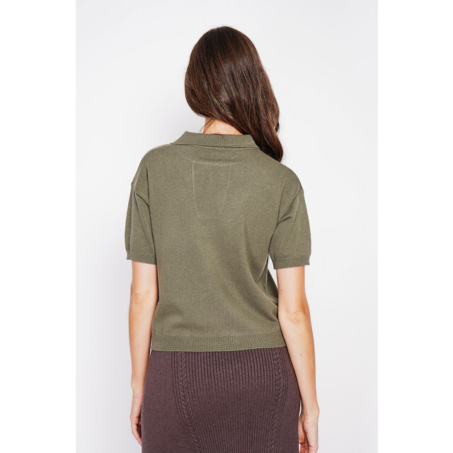 William de Faye Ribbed polo kaki WF2707_Khaki large