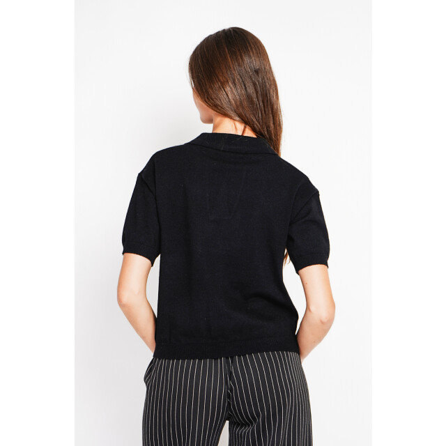 William de Faye Ribbed polo noir WF2707_Black large