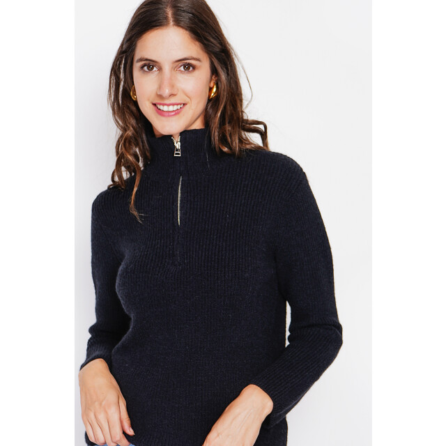 William de Faye Zipped sweater noir WF2730_Black large