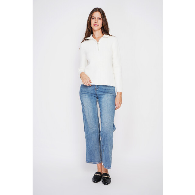 William de Faye Zipped sweater naturel WF2730_Off-white large