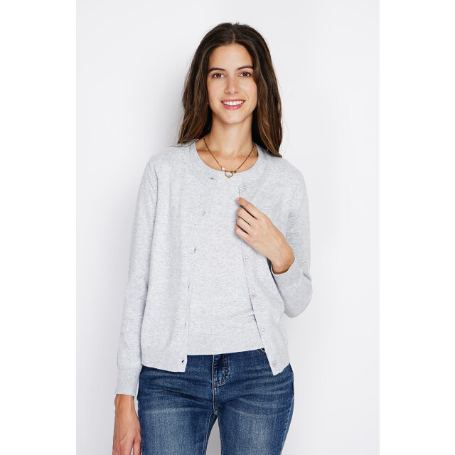 William de Faye Set with crew neck and long sleeve givre WF2633AB_Light gray large