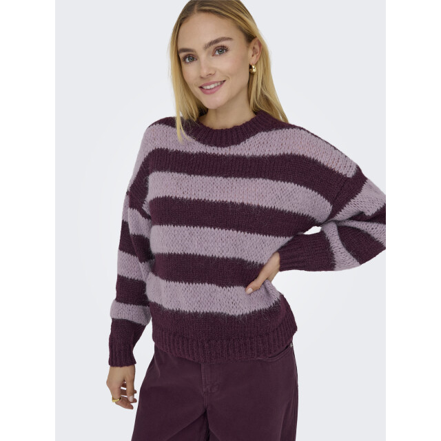 Only onlcamel life ls stripe o-neck cs k 15371829 winetasting 06712.680.0007 large