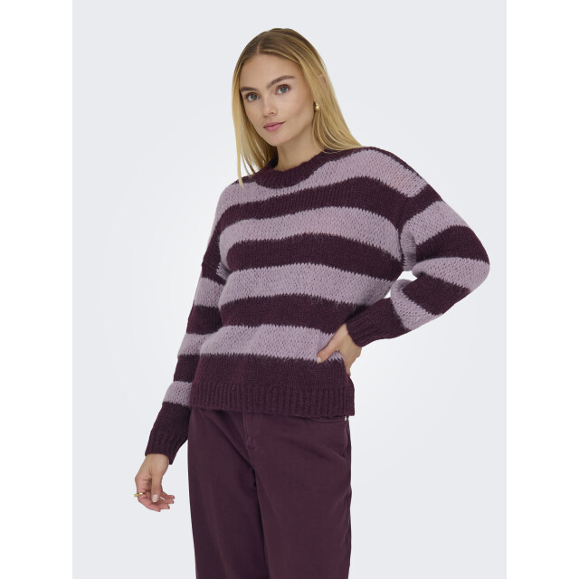 Only onlcamel life ls stripe o-neck cs k 15371829 winetasting 06712.680.0007 large