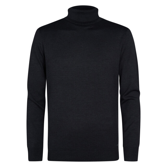 Petrol Industries men knitwear collar basic m-ros-kwc260 9111 deep black 05710.990.0072 large