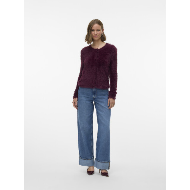 Vero Moda vmfluffy ls o-neck cardigan 10337471 winetasting 06741.680.0013 large
