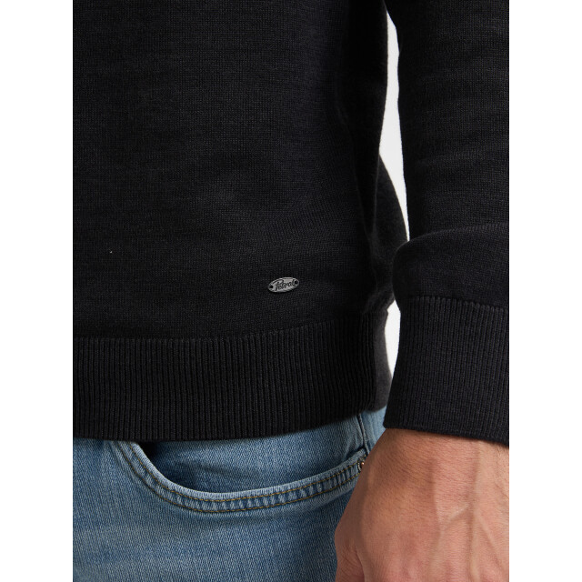 Petrol Industries men knitwear collar basic m-ros-kwc260 9111 deep black 05710.990.0072 large
