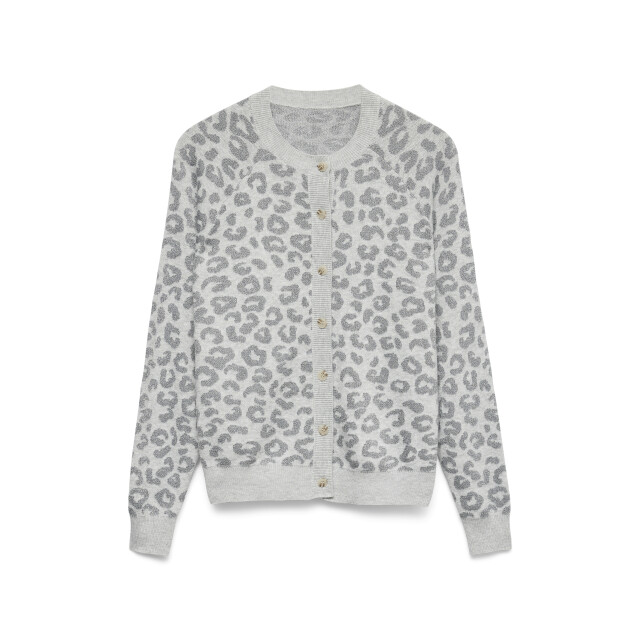 Vero Moda vmnoelle ls leo knit cardican exp 10343621 light grey melange 06741.910.0003 large