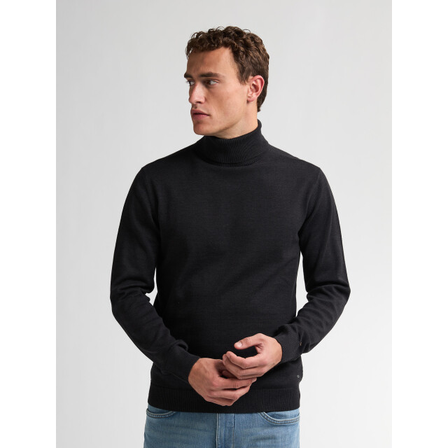Petrol Industries men knitwear collar basic m-ros-kwc260 9111 deep black 05710.990.0072 large