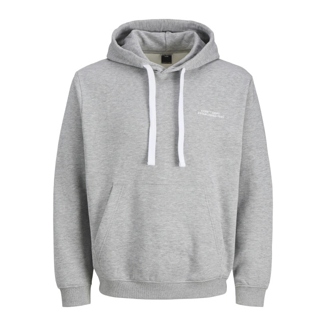 Jack & Jones Heren hoodie jcocover 12282973-Light Grey Melange large