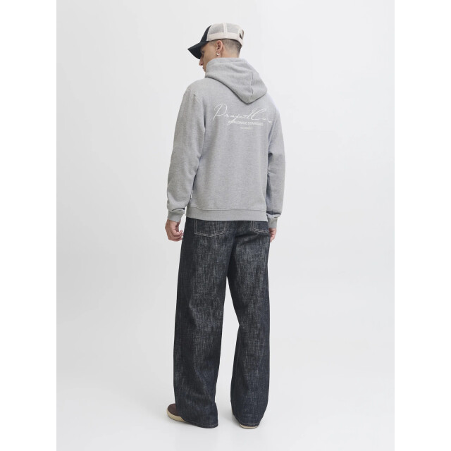 Jack & Jones Heren hoodie jcocover 12282973-Light Grey Melange large