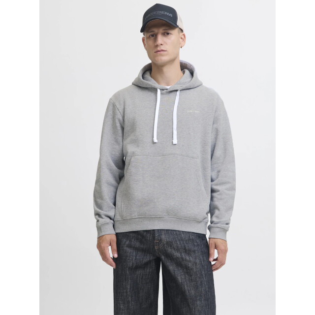 Jack & Jones Heren hoodie jcocover 12282973-Light Grey Melange large