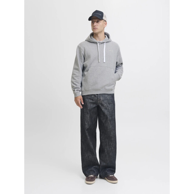 Jack & Jones Heren hoodie jcocover 12282973-Light Grey Melange large