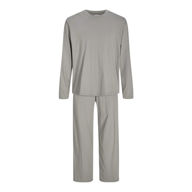 Jack & Jones Heren lounge pyjama set lang jacalfred effen 12296362-Gray Flannel large