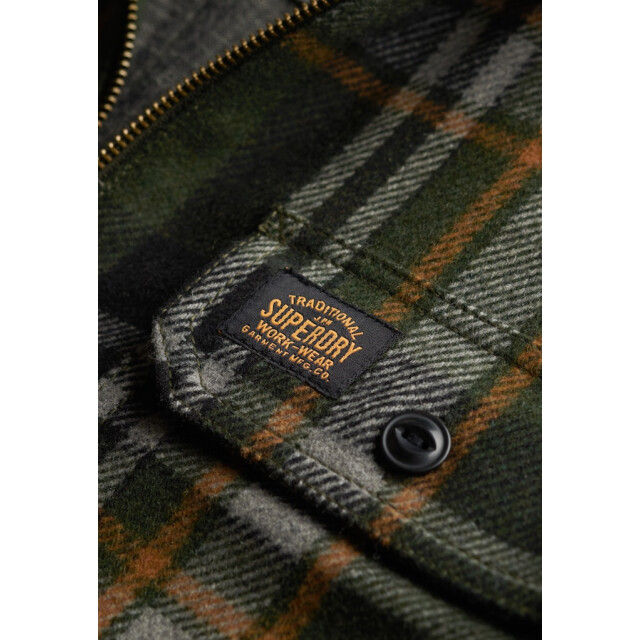 Superdry Wool miller overshirt met rits dessin 5309.29.0013 large