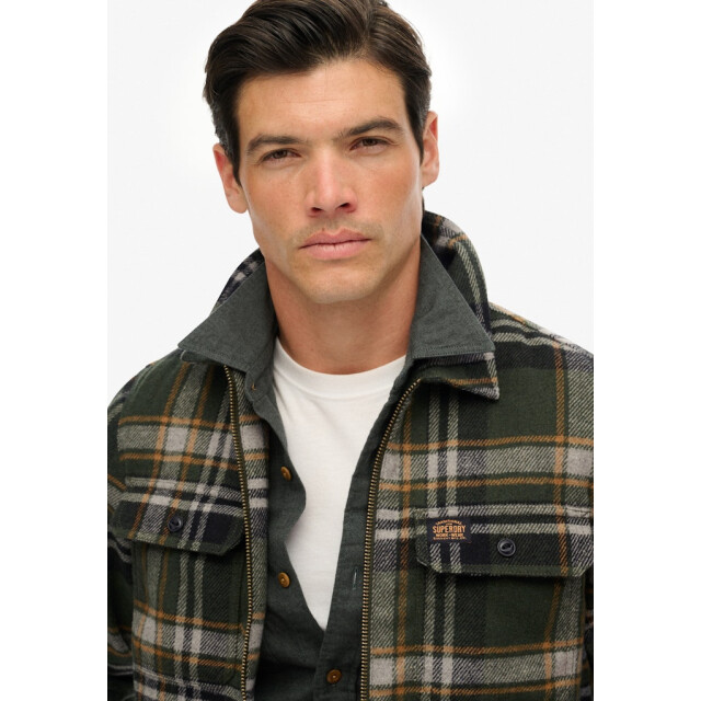 Superdry Wool miller overshirt met rits dessin 5309.29.0013 large