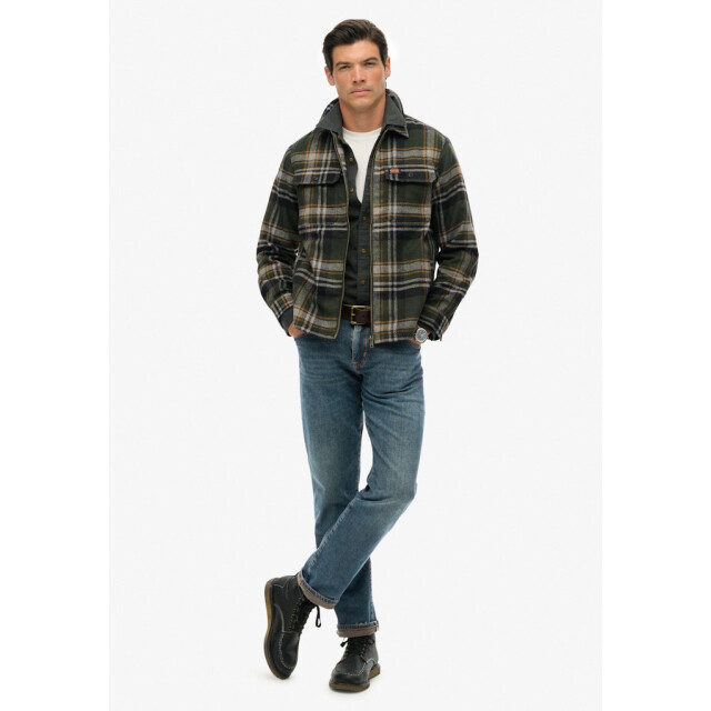 Superdry Wool miller overshirt met rits dessin 5309.29.0013 large