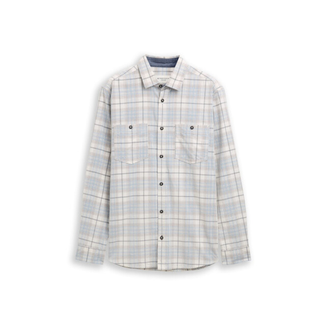 Tom Tailor Coruduroy check shirt ecru dessin 5309.08.0001 large