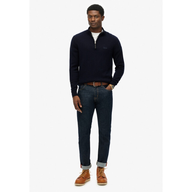 Superdry Trui met wolmix zip navy 5219.37.0012 large