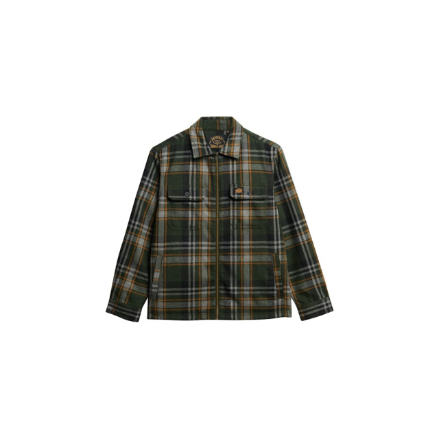 Superdry Wool miller overshirt met rits dessin 5309.29.0013 large