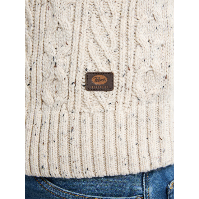 Petrol Industries men knitwear collar m-3050-kwc211 0009 antique white 05710.100.0006 large