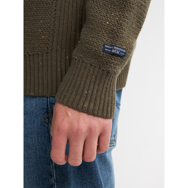 Petrol Industries men knitwear collar m-3050-kwc226 6088 army green 05710.340.0007 large