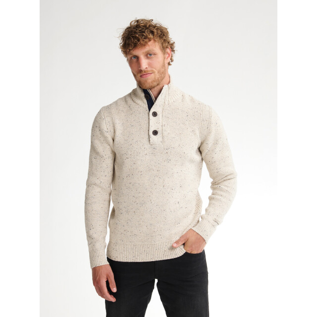Petrol Industries men knitwear collar m-3050-kwc226 0009 antique white melee 05710.100.0007 large