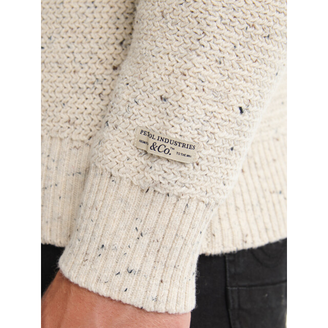 Petrol Industries men knitwear collar m-3050-kwc226 0009 antique white melee 05710.100.0007 large