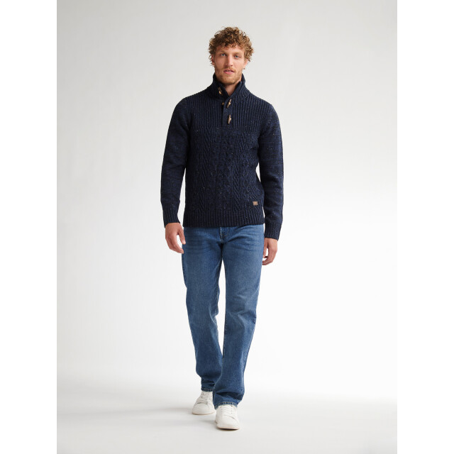 Petrol Industries men knitwear collar m-3050-kwc211 5090 deep capri 05710.240.0006 large
