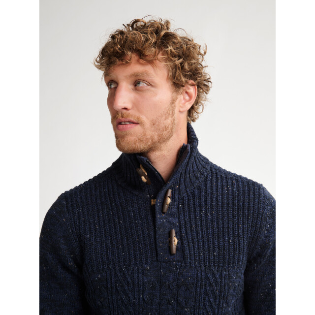 Petrol Industries men knitwear collar m-3050-kwc211 5090 deep capri 05710.240.0006 large