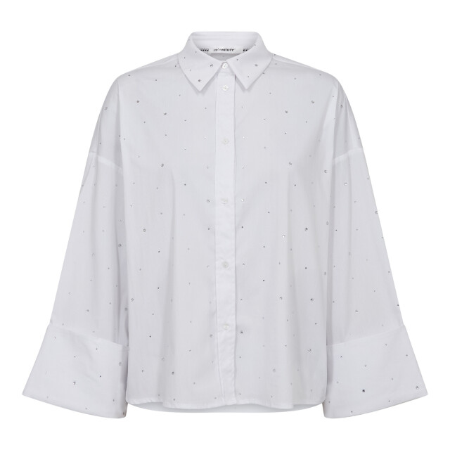 Co'Couture Cc leni wide cuff stone shirt CC Leni Wide Cuff Stone Shirt/4000 White large