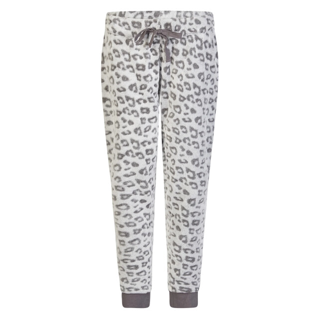 By Louise Dames huispak fleece broek + sweater grijs panterprint BL-6073-02 large