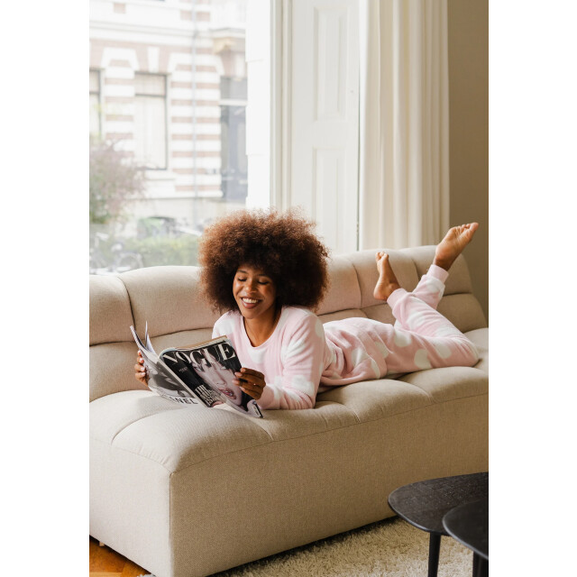 By Louise Dames huispak fleece broek + sweater hartjes BL-6074-02 large