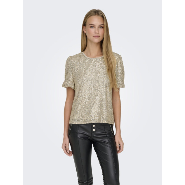 Only Onlana ss loose sequins top jrs beige 4339.05.0039 large Only Onlana ss loose sequins top jrs beige 4339.05.0039 large