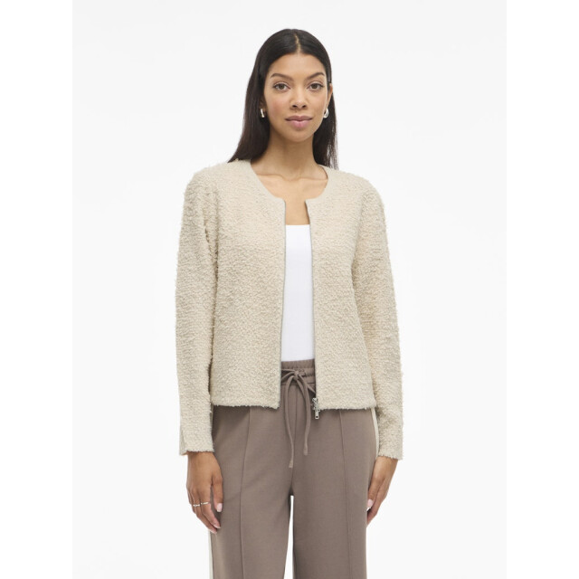 Vila Vipaza o-neck ls zipper knit cardigan beige 4249.05.0054 large