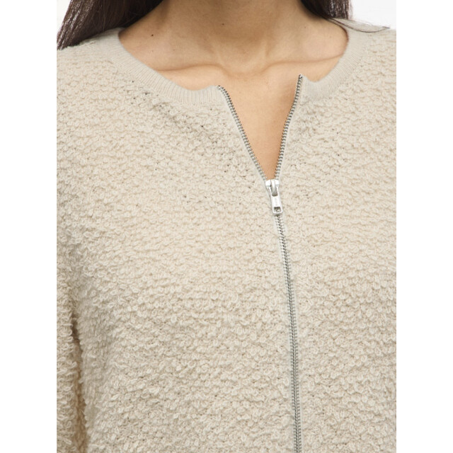 Vila Vipaza o-neck ls zipper knit cardigan beige 4249.05.0054 large