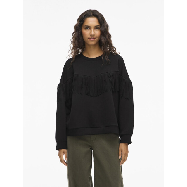 Vila Vireflect ls o-neck fringe sweatshirtr - 4209.80.0016 large