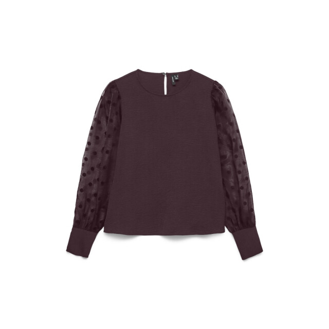 Vero Moda Vmalva detail ls top wvn bordeaux 4389.47.0031 large Vero Moda Vmalva detail ls top wvn bordeaux 4389.47.0031 large