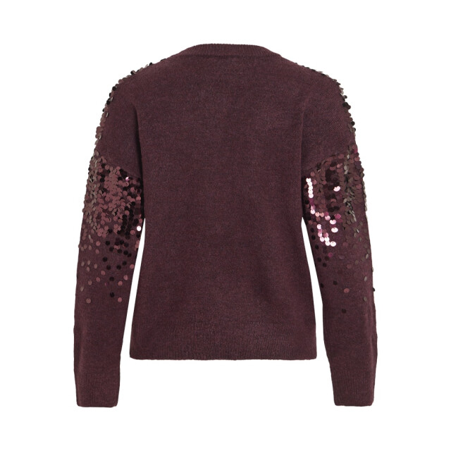 Vila Visiquin o-neck ls glitter knit top bordeaux 4219.47.0016 large