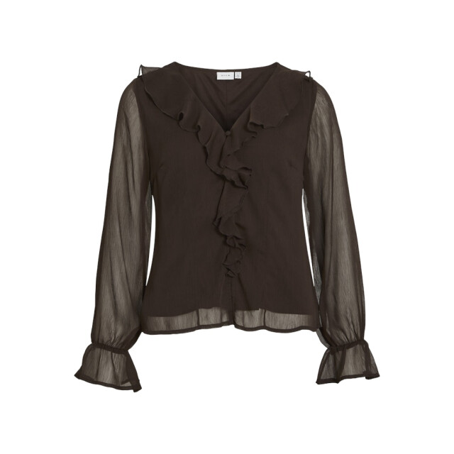 Vila Visilja ls v-neck frill top #8 - 4309.70.0051 large