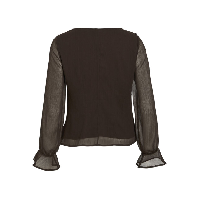 Vila Visilja ls v-neck frill top #8 - 4309.70.0051 large