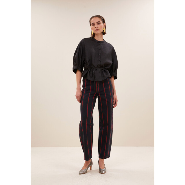 By-Bar Amsterdam Christi bubble blouse black 25512007-860 large