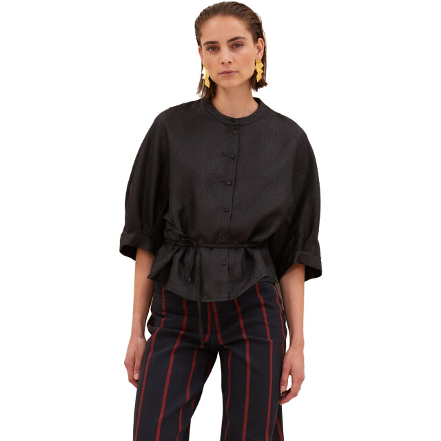 By-Bar Amsterdam Christi bubble blouse black 25512007-860 large