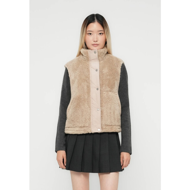 Only Onlbari life teddy waistcoat bf otw zand 4259.04.0009 large