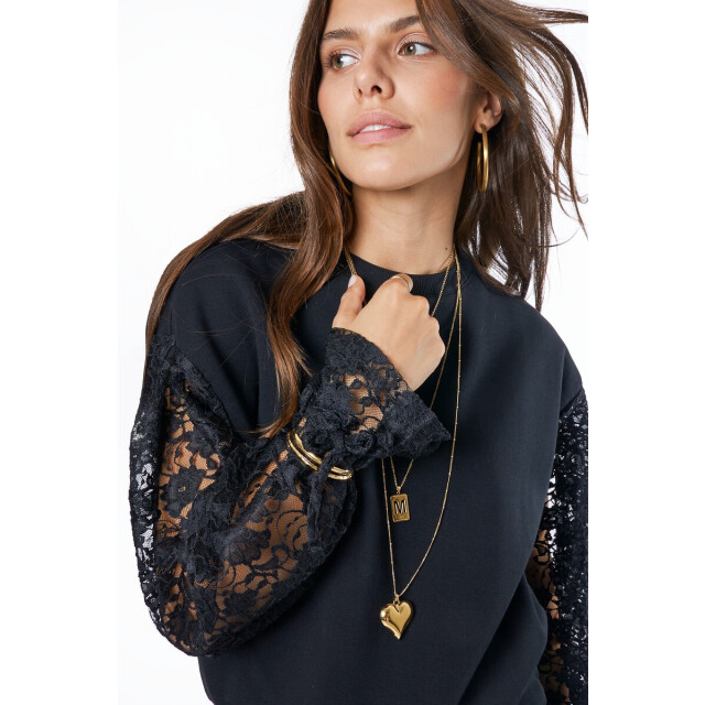 My Jewellery Sweater met kanten lange mouwen - 4209.80.0026 large