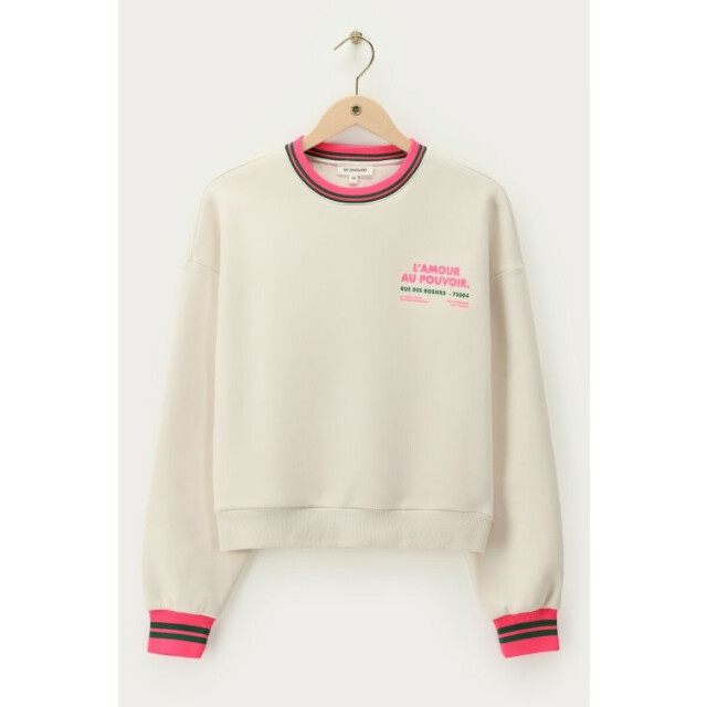 My Jewellery Beige sweater 'l'amour au pouvoir' off-white 4209.02.0016 large