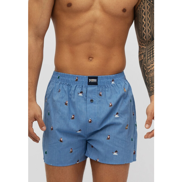 Happy Shorts Wijde boxershorts heren kerst 3-pack geruit/print/effen HS-377-3 large