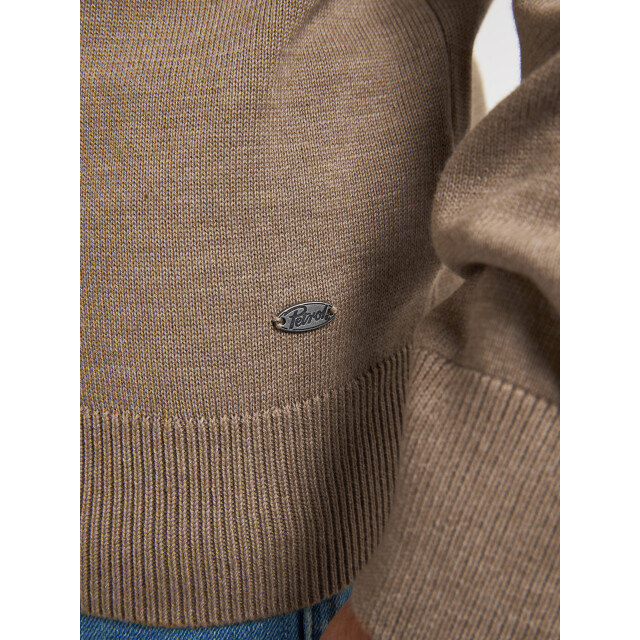 Petrol Industries men knitwear v-neck basic m-ros-kwv200 7140 oak 05711.810.0056 large