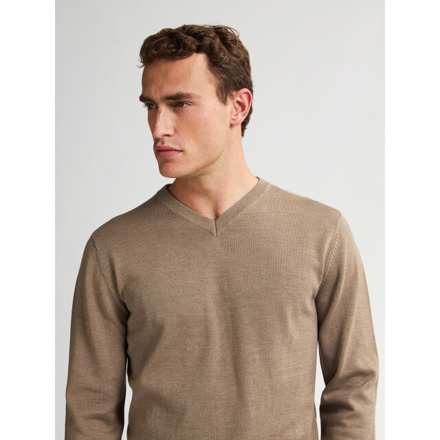Petrol Industries men knitwear v-neck basic m-ros-kwv200 7140 oak 05711.810.0056 large