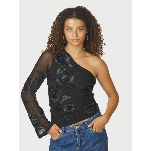 Neo Noir friana big flower mesh blouse 167272 100 black 06615.990.0066 large Neo Noir friana big flower mesh blouse 167272 100 black 06615.990.0066 large